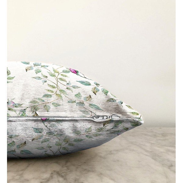 Federa beige con rose in cotone, 55 x 55 cm - Minimalist Cushion Covers-image-1