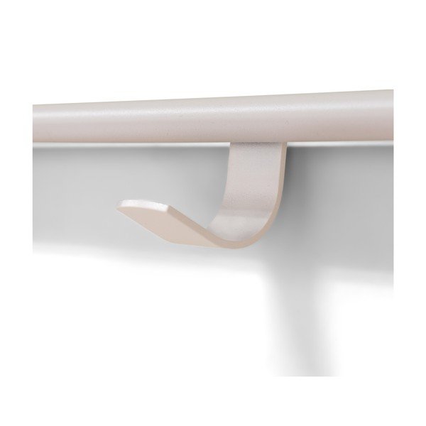 Attaccapanni da parete grigio tortora in acciaio con scaffale 60 cm Rex – Spinder Design-image-4