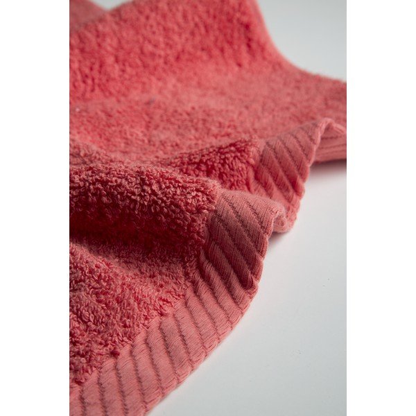 Telo da bagno in cotone rosso e rosa, 70 x 140 cm Lisa Coral - El Delfin-image-2