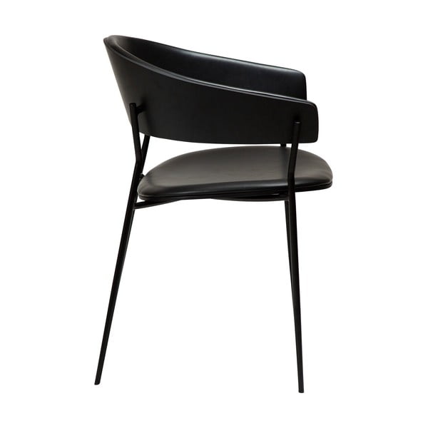 Sedia da pranzo nera opaca con braccioli Crib – DAN-FORM Denmark-image-3