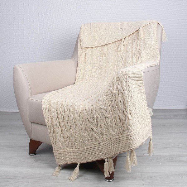 Copriletto beige chiaro Daniela, 130 x 170 cm - Homemania Decor