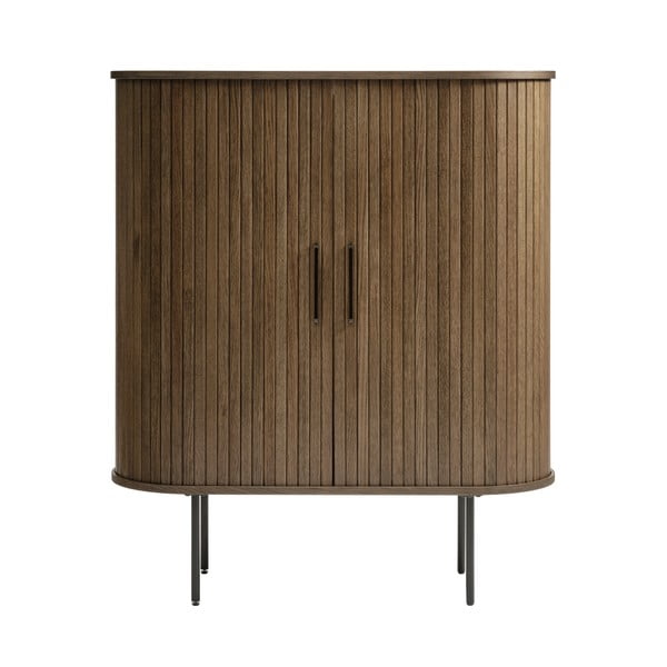 Mobile marrone in rovere 100x118 cm Nola - Unique Furniture