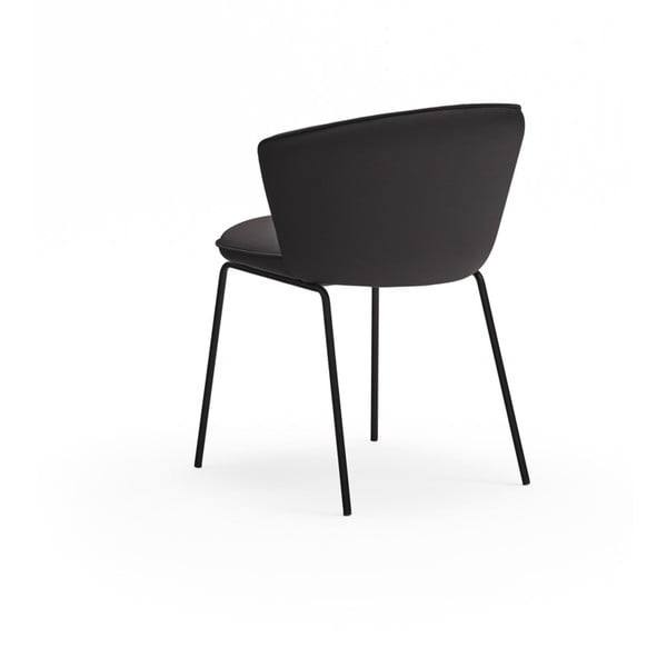 Set di sedie da pranzo nera in imbottito 2 pz Add – Teulat-image-4