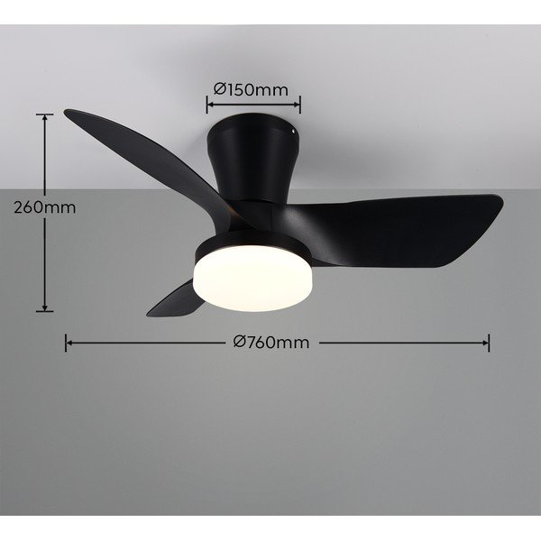 Plafoniera LED nera Randers – Reality-image-3