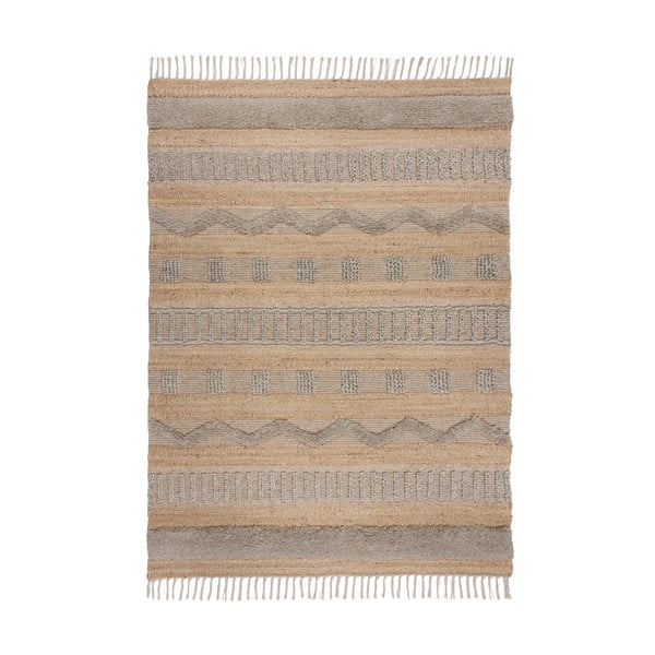 Tappeto di colore grigio chiaro e naturale 160x230 cm Medina - Flair Rugs