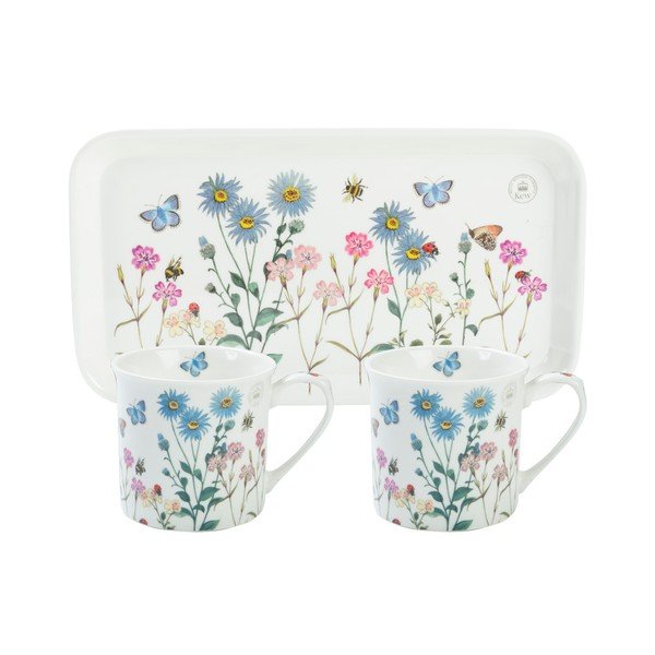 Sada 2 hrnků s podnosem Creative Tops Meadow Bugs