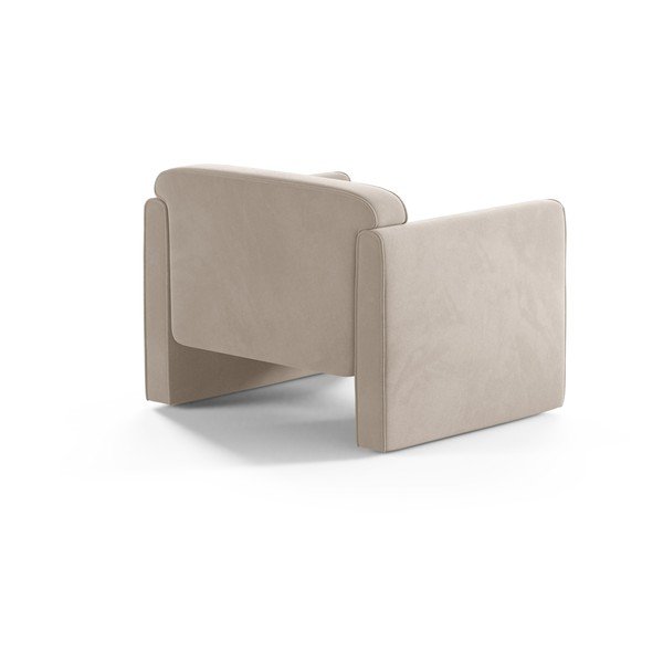 Poltrona beige con rivestimento in velluto Abby – Micadoni -image-2
