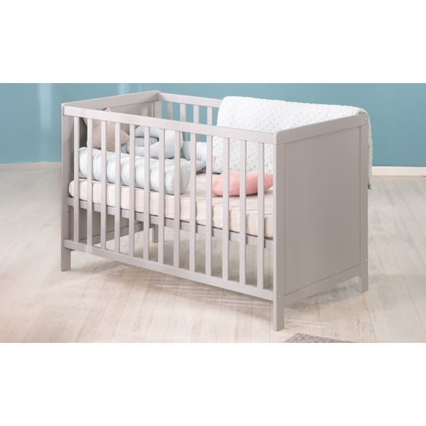 Lettino grigio/grigio tortora 60x120 cm Hamburg – Roba-image-1