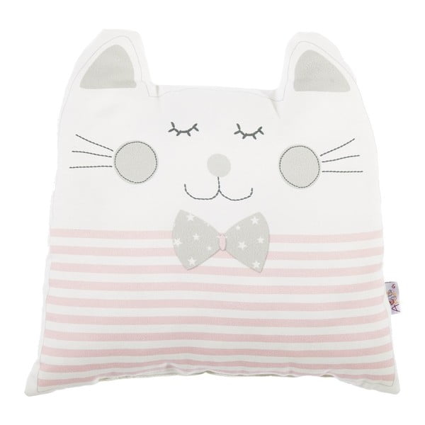 Cuscino per bambini rosa con cotone Mike & Co. NEW YORK Cuscino giocattolo Big Cat, 29 x 29 cm - Mike & Co. NEW YORK