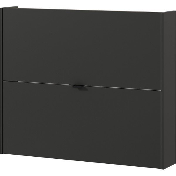 Scarpiera color antracite con effetto rovere con ante ribaltabili/da parete 100x83x18 cm Ameca – Germania
