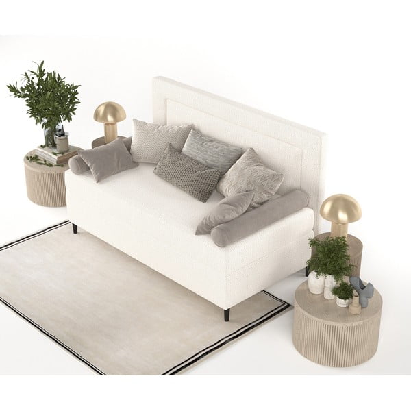 Letto singolo imbottito crema 80x200 cm Alba - Maison de Rêve-image-4