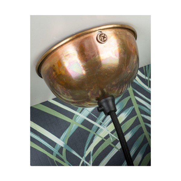 Lampada a sospensione con paralume in metallo nero e oro ø 31 cm Meknes - it's about RoMi-image-3