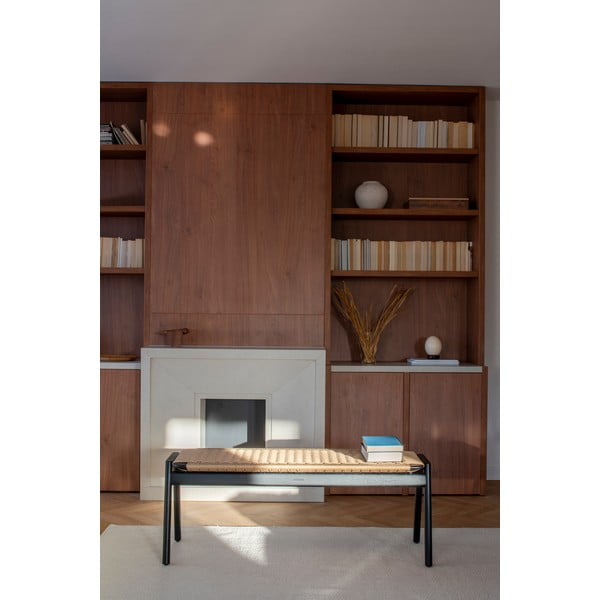 Panchina nera/di colore naturale Klupa – Gazzda-image-1