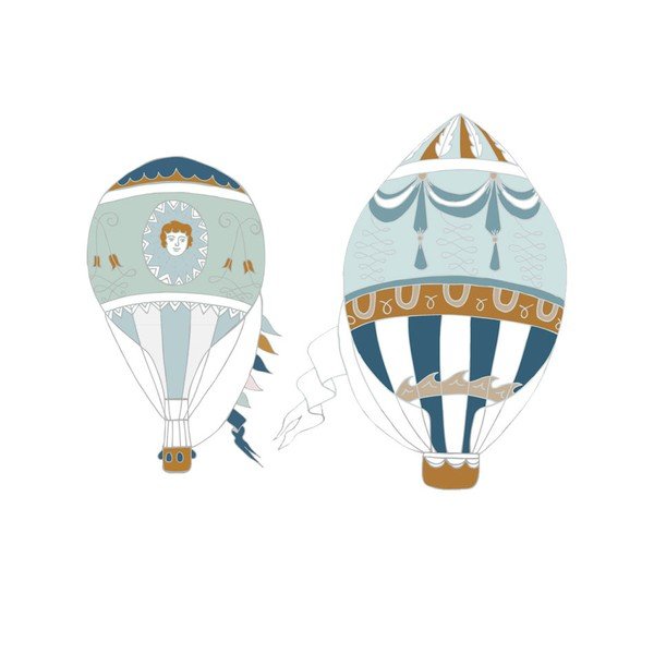Set di 2 adesivi murali Ballons - Dekornik