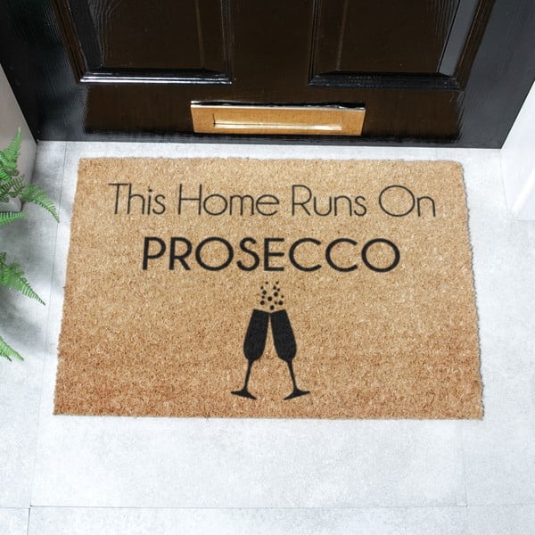 Zerbino in cocco 40x60 cm This Home Runs On Prosecco - Artsy Doormats-image-2