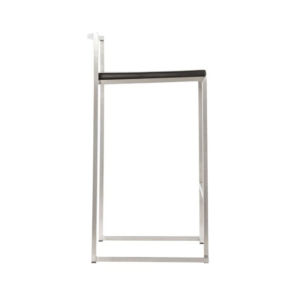 Sedia da bar con seduta nera Meto, altezza seduta 65 cm - Kokoon-image-3
