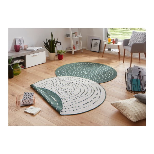 Tappeto bifacciale verde per esterni, Ø 200 cm Bali - NORTHRUGS-image-1
