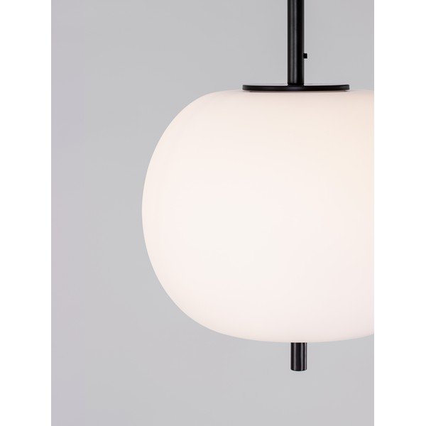 Lampadario bianco/nero in vetro ø 30 cm Lato – Nova Luce-image-1