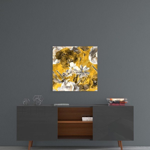 Pittura su vetro , 40 x 40 cm Daisies - Insigne-image-1