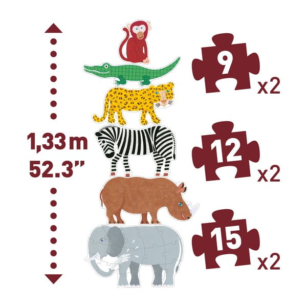 Puzzle per bambini Giga Jungle - Djeco-image-2