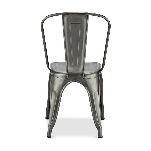 Set di 2 sedie da pranzo in metallo grigio chiaro Korona - Furnhouse-image-2