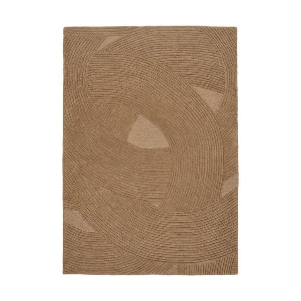 Tappeto colore naturale scuro in lana tessuto a mano 200x300 cm Pune – House Nordic