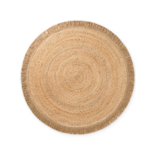 Tappeto rotondo di colore naturale in iuta reversibile/tessuto a mano ø 200 cm Nuru – Hanse Home