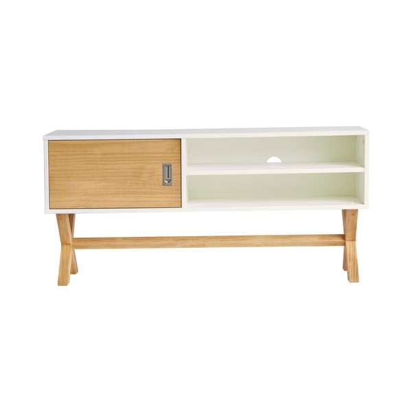 Tavolo TV bianco Leidi, 110 x 52 cm - Marckeric