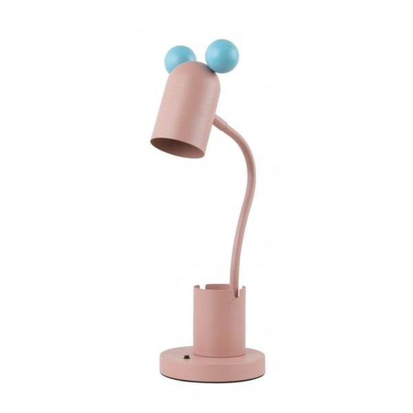 Lampada da tavolo blu-rosa con paralume in metallo (altezza 50 cm) Mouse - GTV