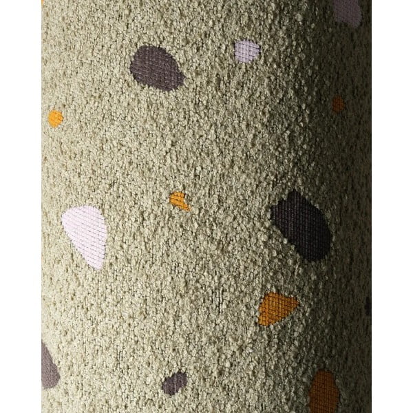 Cuscino per divano da bambini verde con rivestimento in bouclé e ciniglia Terrazzo Bolster – Wigiwama-image-1