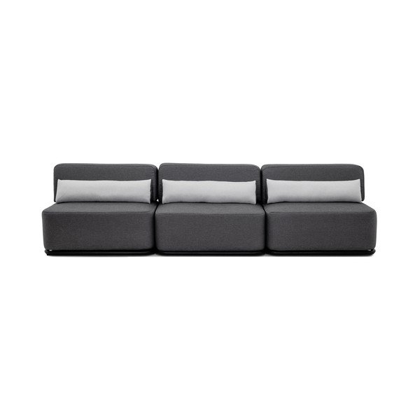 Divano modulare da giardino grigio scuro 306 cm Straw - Sit Sit-image-3