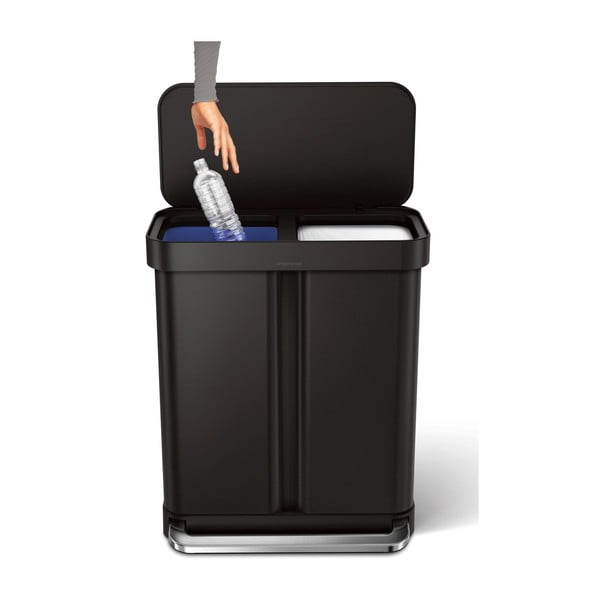 Cestino in acciaio a pedale per rifiuti differenziati 58 l - simplehuman-image-3