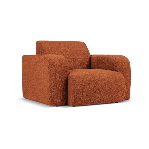 Poltrona marrone in tessuto bouclé Molino - Micadoni Home