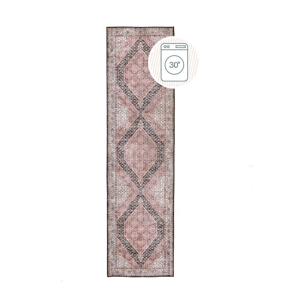 Passatoia rosa lavabile 60x230 cm Briony Traditional – Flair Rugs