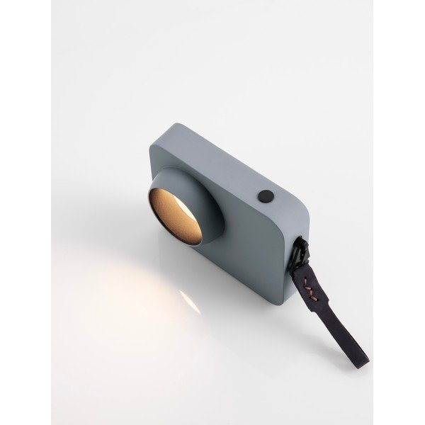 Lampada da tavolo LED blu polveroso in metallo con intensità regolabile (altezza totale 11 cm) Kedros – Nova Luce-image-4