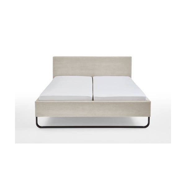 Letto matrimoniale imbottito beige rete non inclusa 180x200 cm Swing – Meise Möbel-image-3