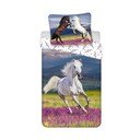 Set copripiumino e federa da bambini in cotone per letto singolo 140x200 cm Horse "Meadow" – Jerry Fabrics