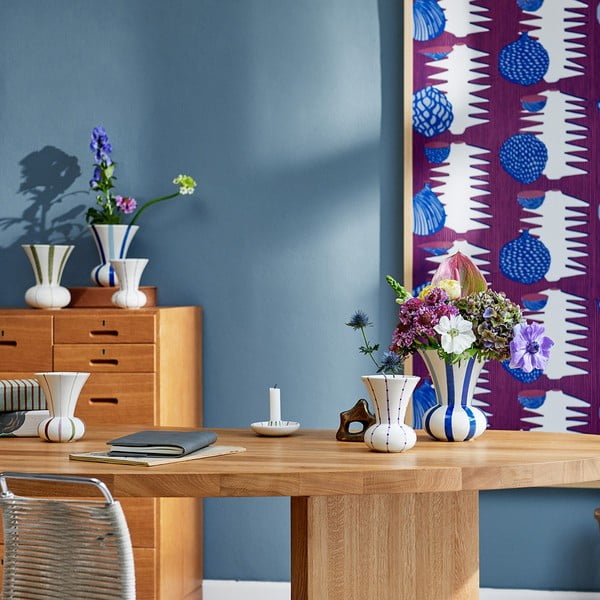 Vaso in ceramica bianca dipinto a mano Signature - Kähler Design-image-2