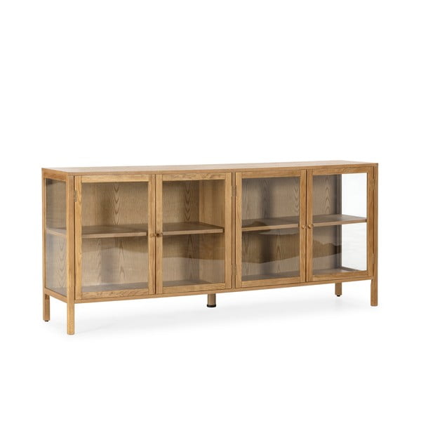 Vetrina di colore naturale con effetto rovere 180x80x40 cm Ceci – MOME-image-3