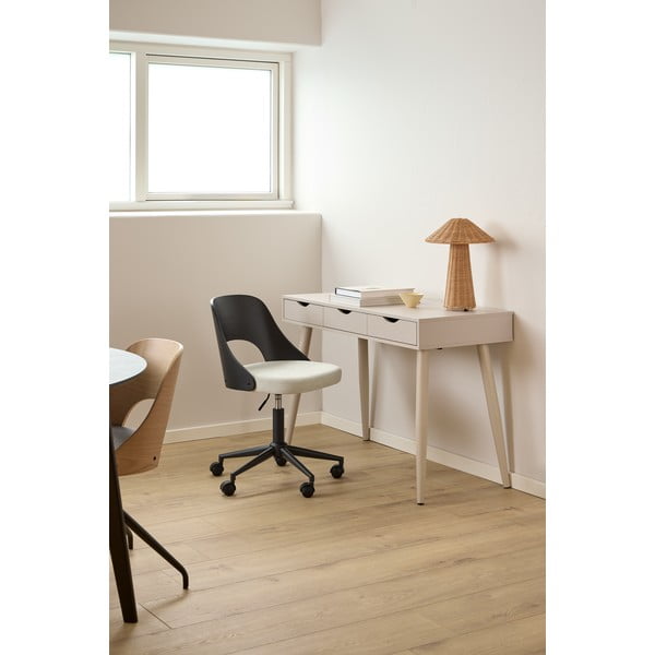 Sedia da ufficio nera/beige Lucy – Actona-image-1