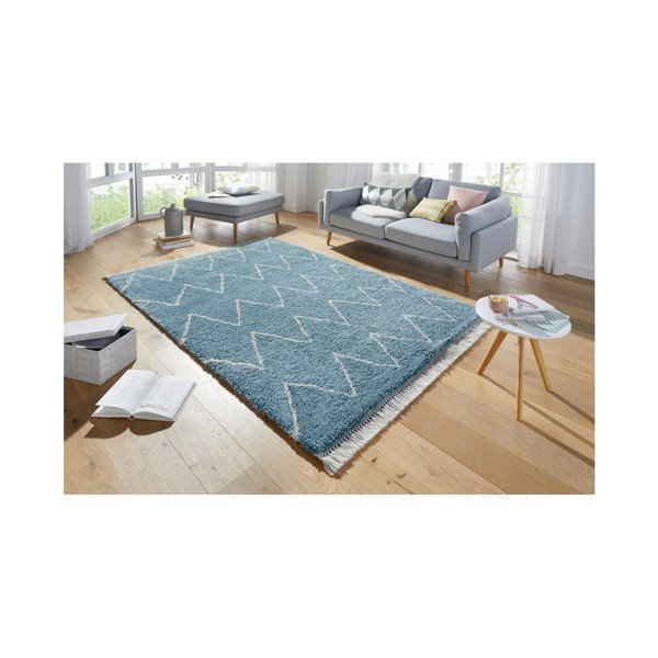 Tappeto blu Rotonno, 80 x 150 cm - Mint Rugs-image-3