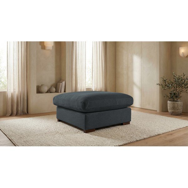 Sgabello in velluto a coste grigio Comfy - Scandic-image-1