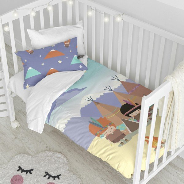 Biancheria da letto per bambini in puro cotone , 120 x 100 cm Indian Night - Happynois-image-4