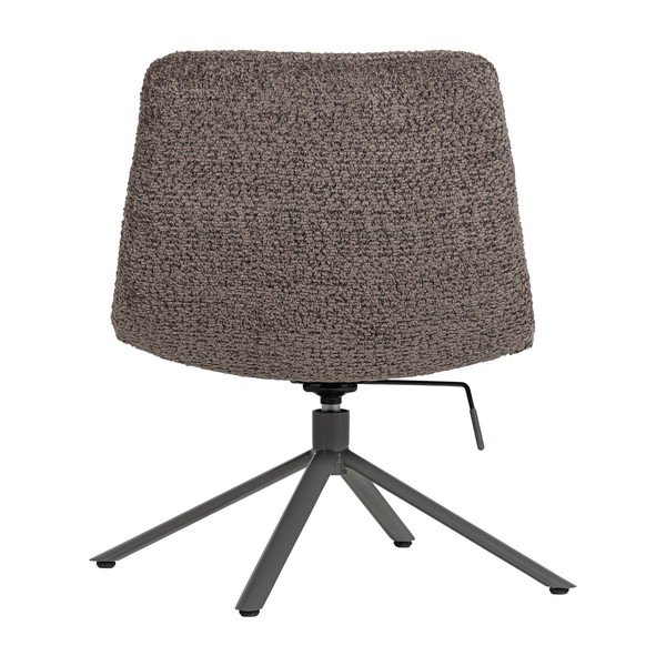 Poltrona marrone girevole con rivestimento in bouclé Soren – WOOOD-image-4