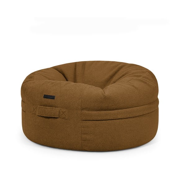 Puof a sacco marrone con rivestimento in bouclé Roll 105 – SLOWDOWN