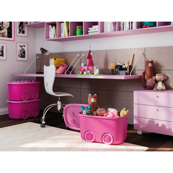 Scatola per bambini rosa in plastica 58x39x32 cm Funny Box – KIS-image-1