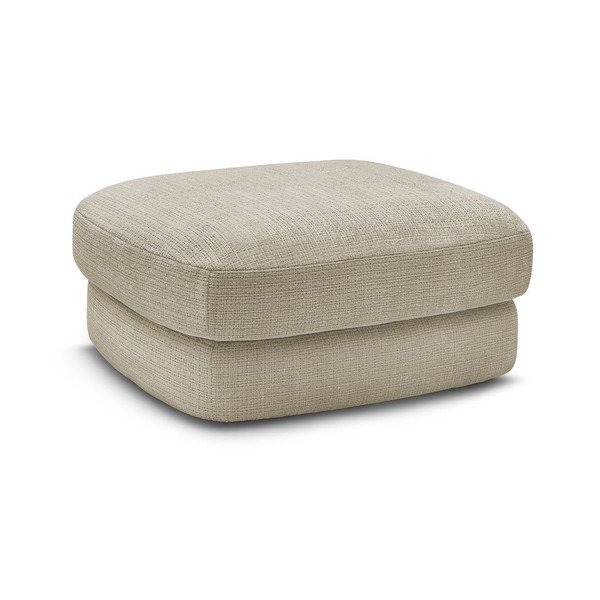 Poggiapiedi beige con rivestimento in ciniglia Leonore – Bobochic Paris