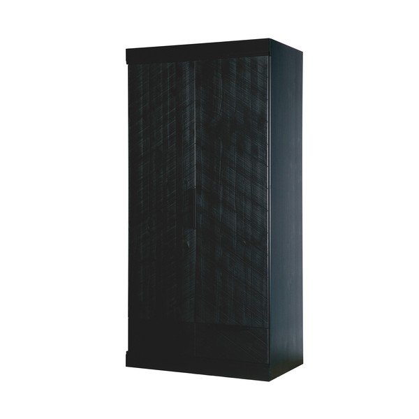 Armadio in legno nero a spina di pesce, altezza 195 cm - WOOOD