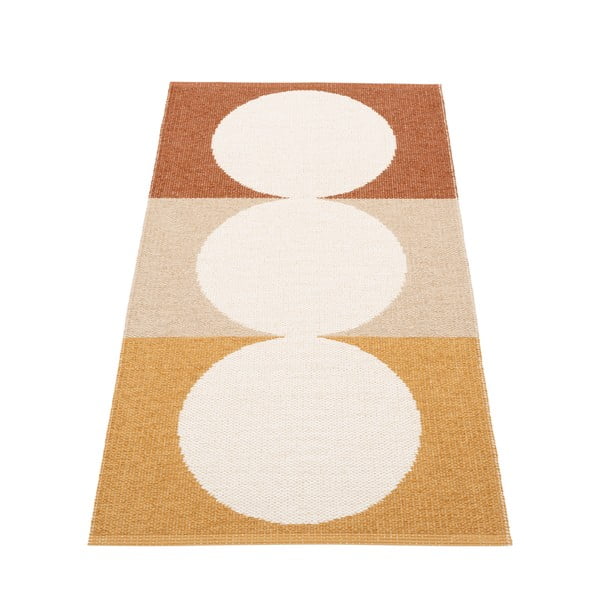 Tappeto da interno/esterno giallo ocra/color crema 70x140 cm Otto Harvest – Pappelina-image-2