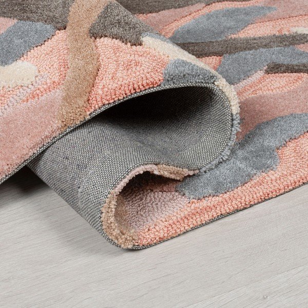 Tappeto grigio e rosa , 160 x 230 cm Bark - Flair Rugs-image-1